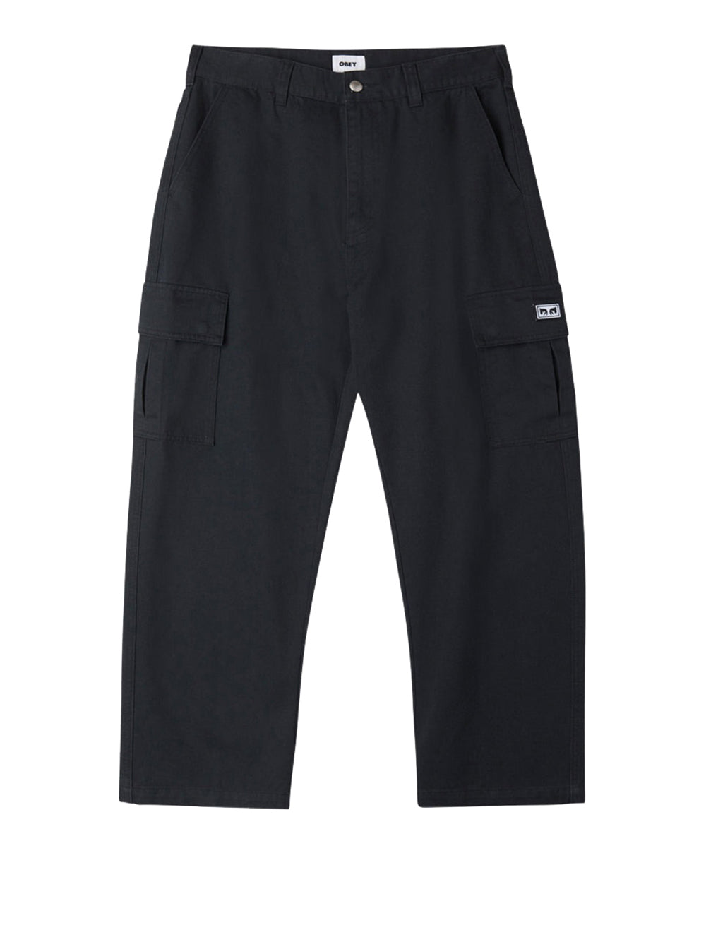 Pantalone Cargo Obey Bigwig Baggy Twill da Uomo - Nero