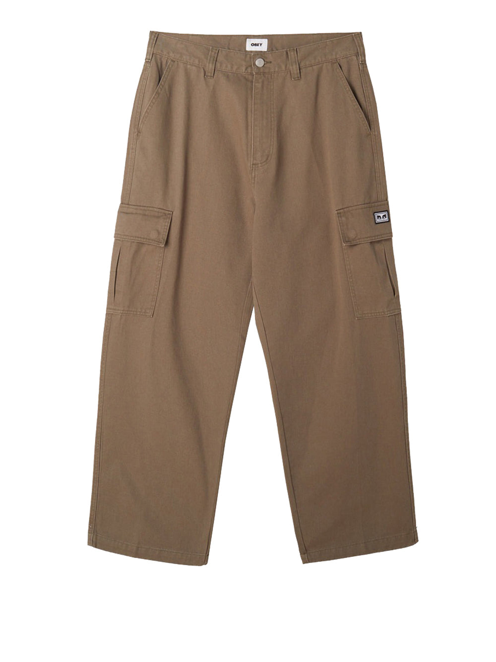 Pantalone Cargo Obey Bigwig Baggy Twill da Uomo - Marrone