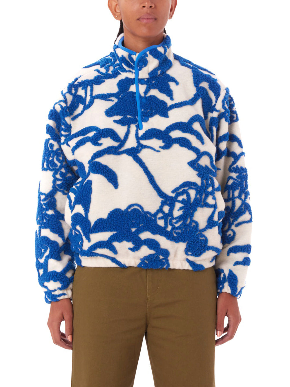 Pullover Obey Scenic Mock Neck da Uomo - Blu