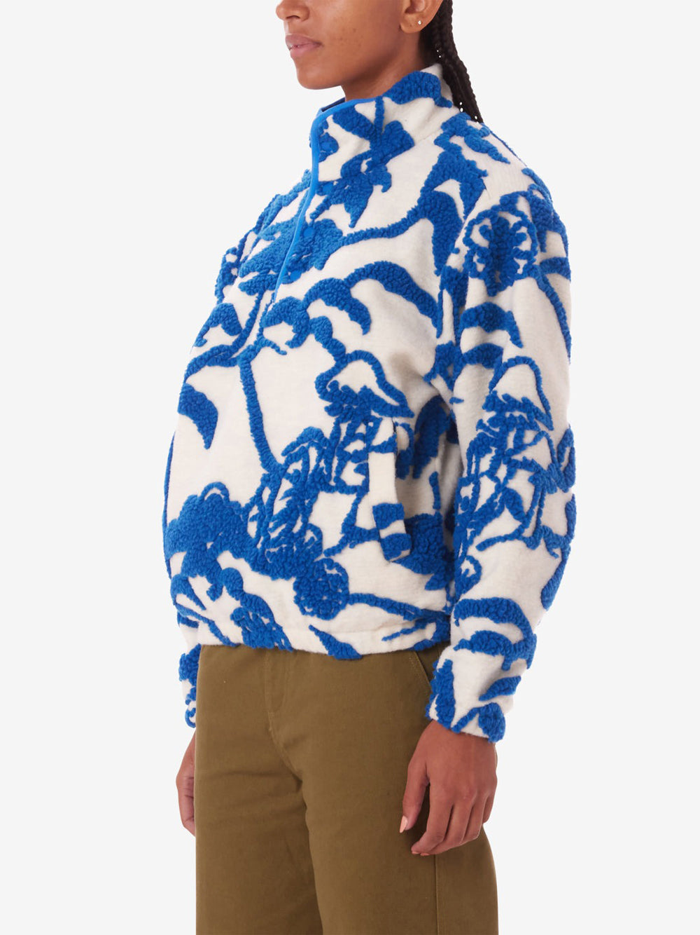 Pullover Obey Scenic Mock Neck da Uomo - Blu