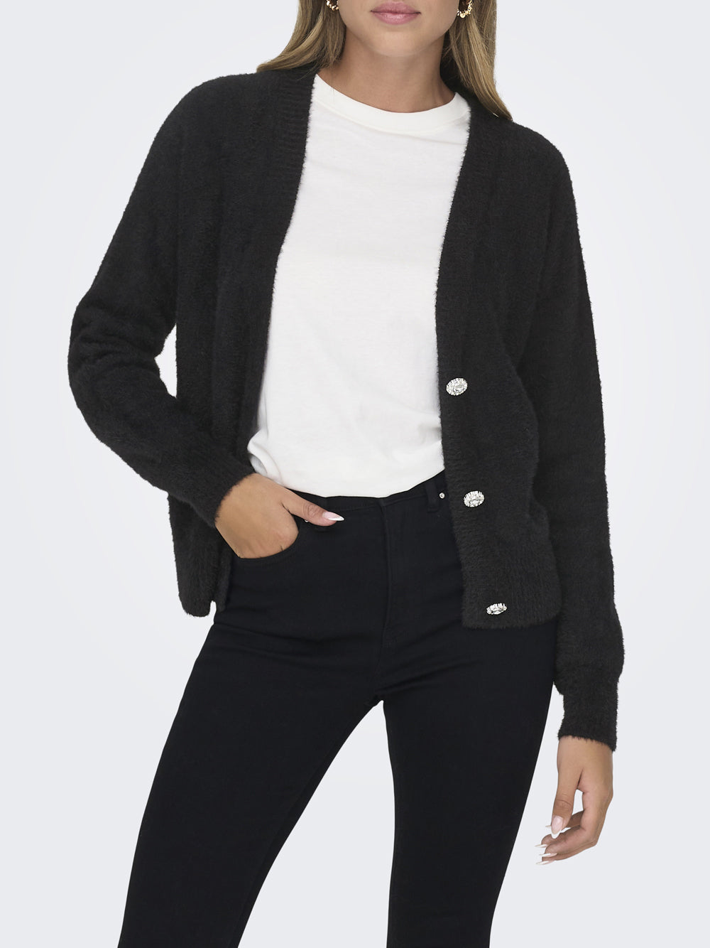 Only Cardigan bottoni Nero