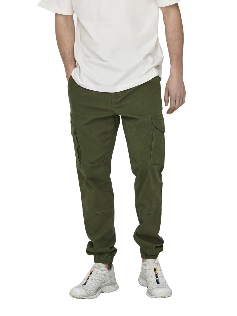 Pantalone Cargo Only e Sons da Uomo - Verde