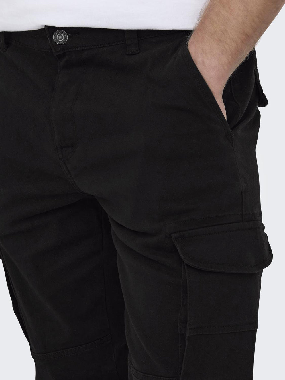 Pantalone Cargo Only e Sons da Uomo - Nero