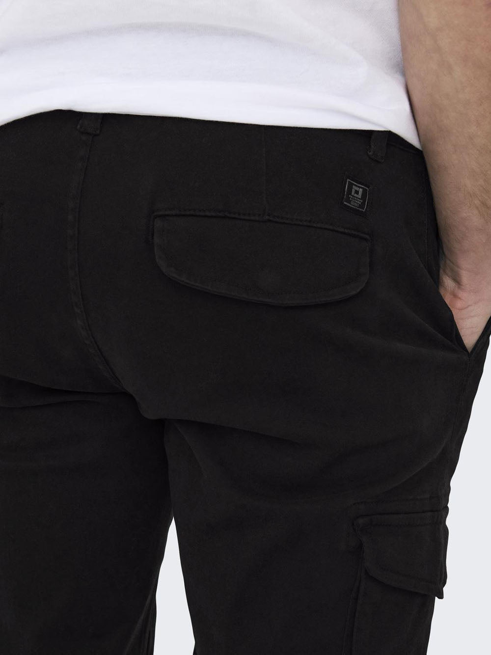 Pantalone Cargo Only e Sons da Uomo - Nero