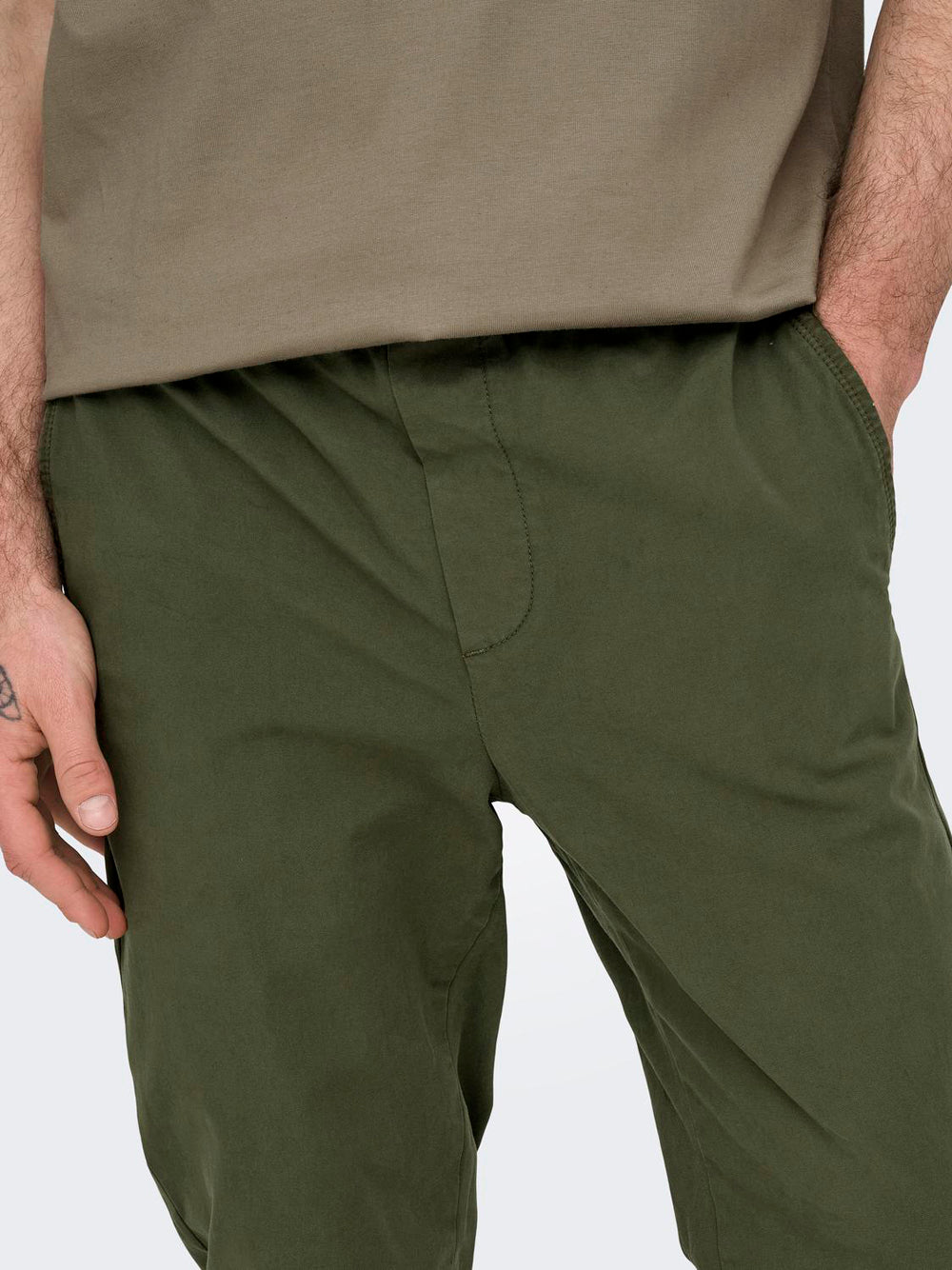 Pantalone Chino Only e Sons da Uomo - Verde