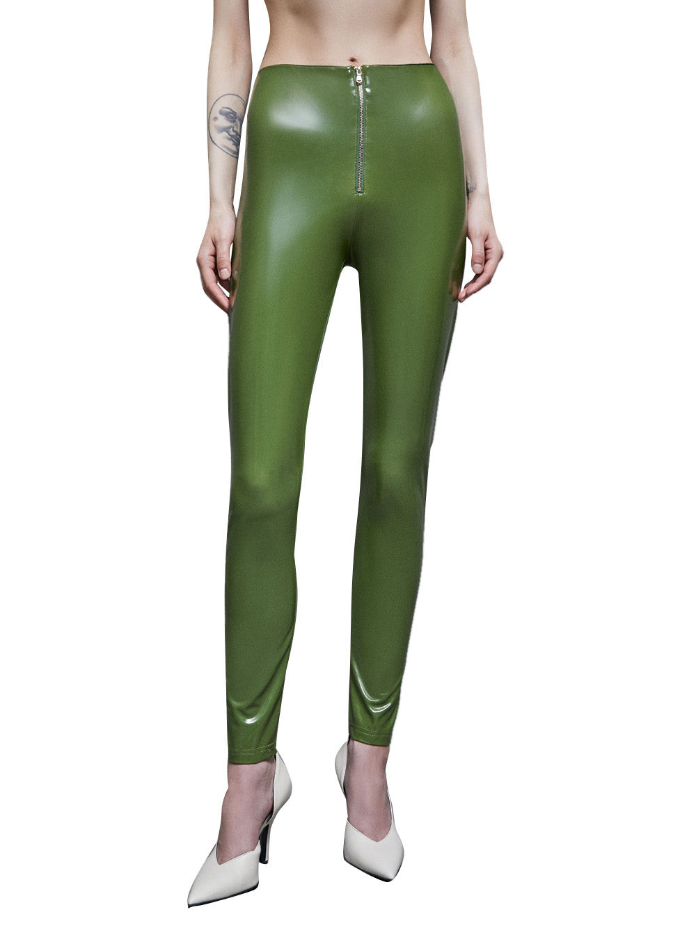 Leggings Patrizia Pepe Similpelle da Donna - Verde