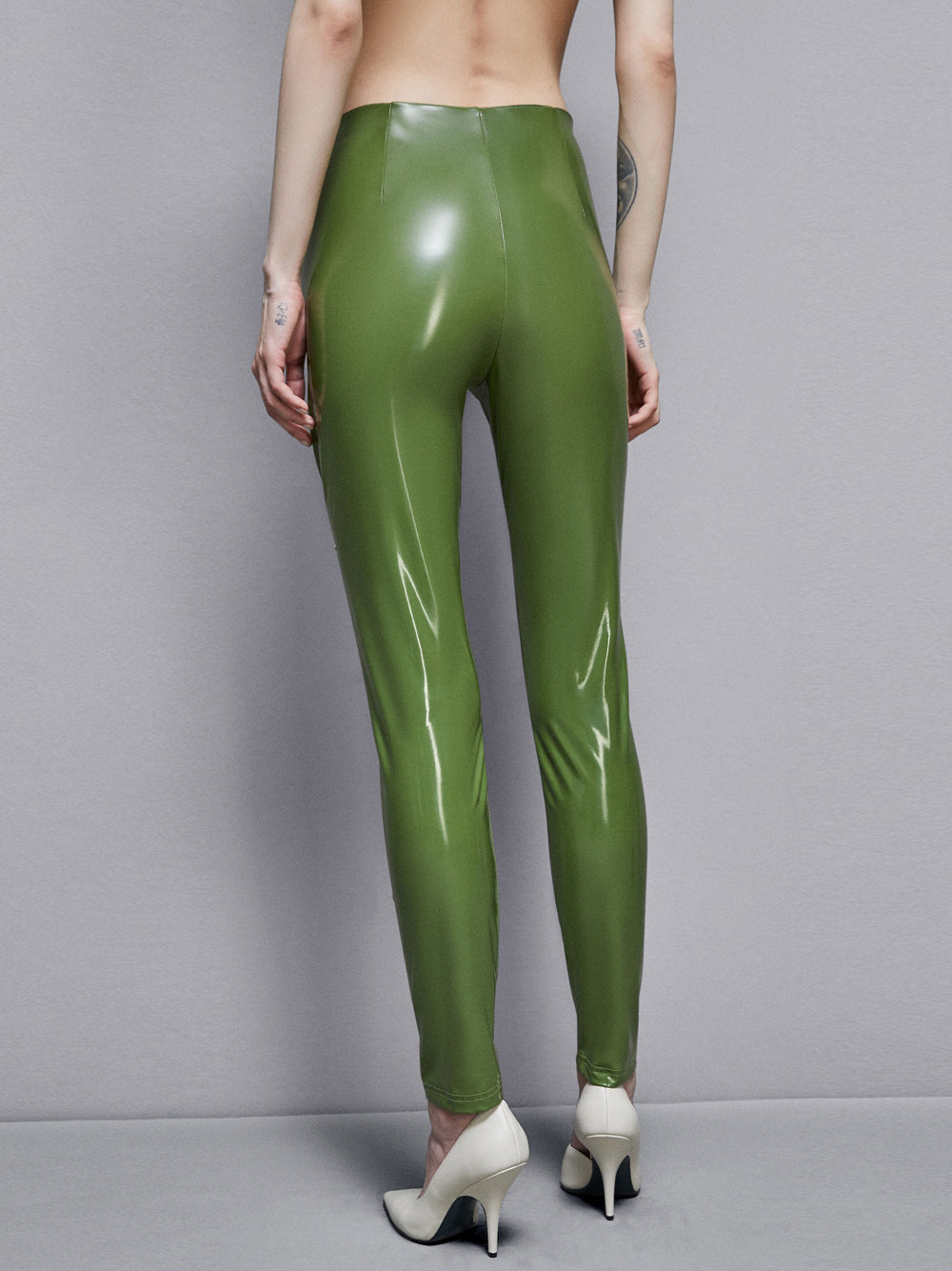 Leggings Patrizia Pepe Similpelle da Donna - Verde