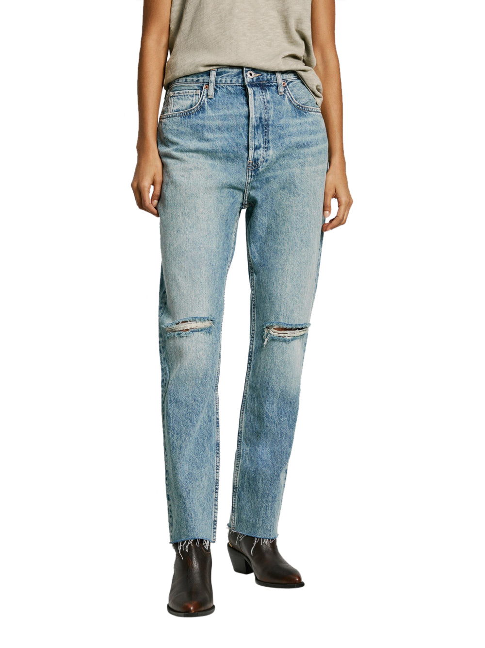 Jeans Straight Pepe Jeans da Donna - Denim