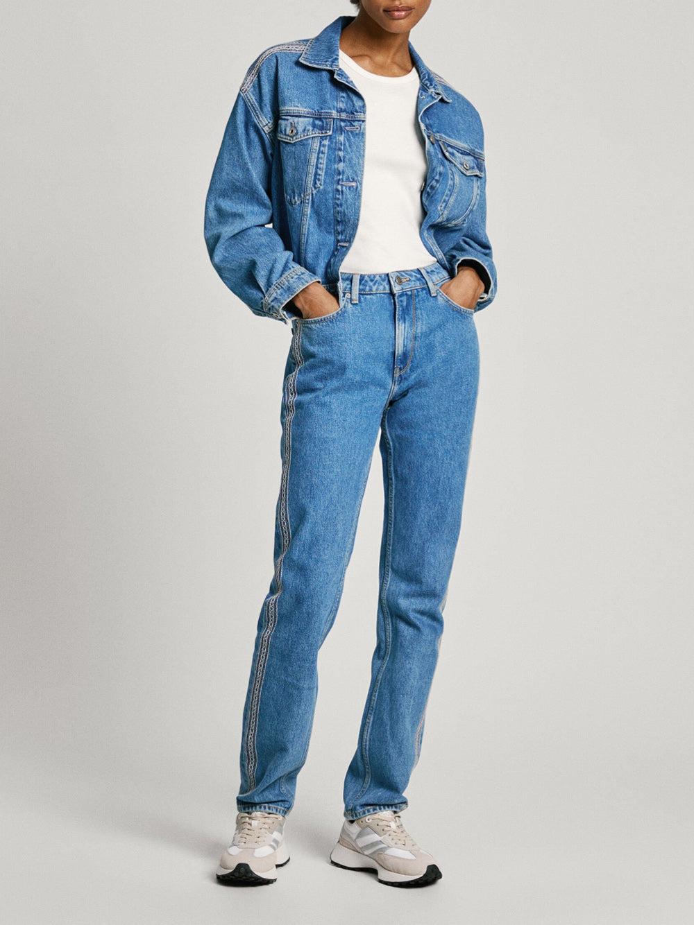 Jeans Straight Pepe Jeans Mw Craft da Donna - Denim