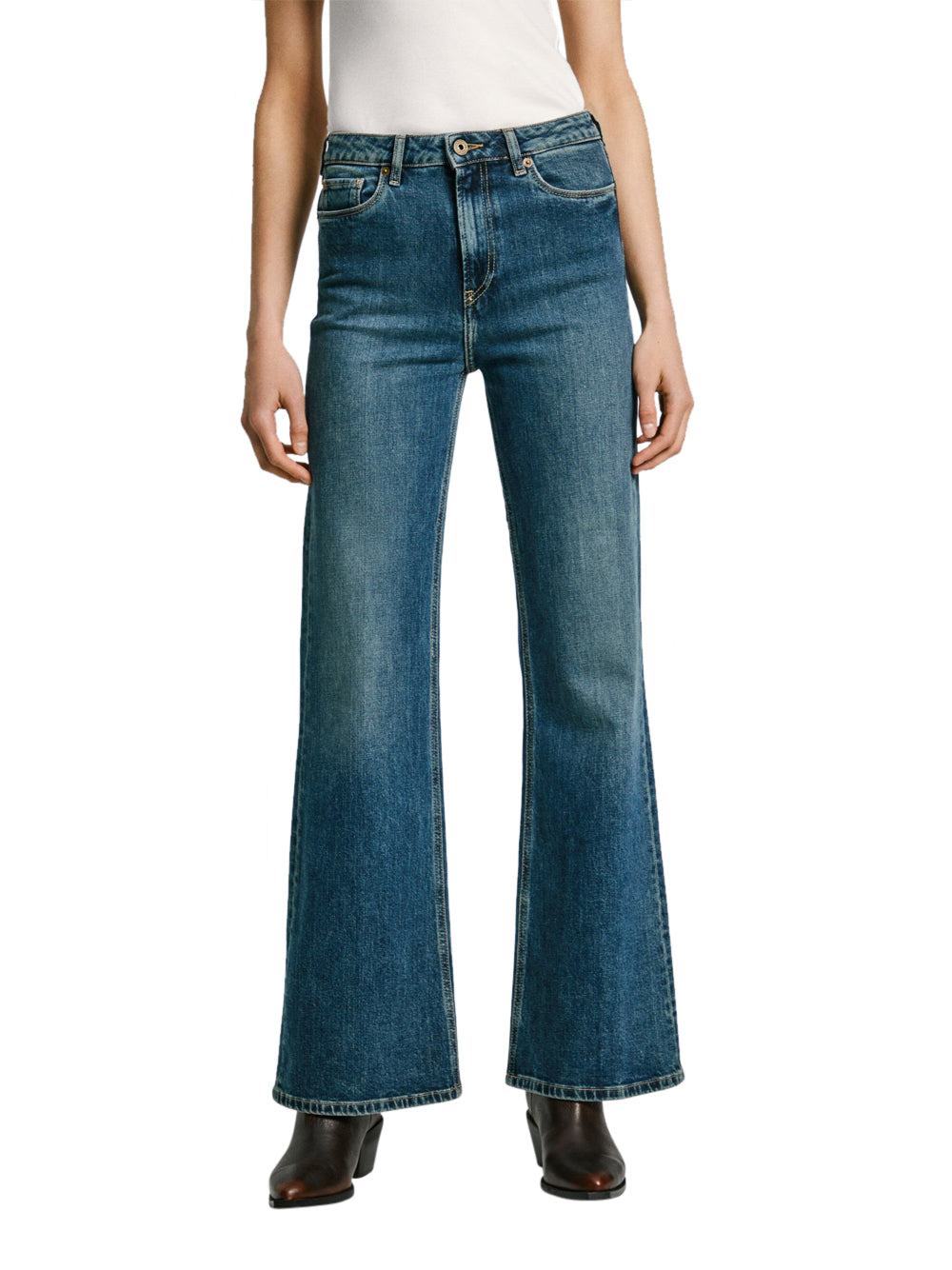 Jeans a Zampa Pepe Jeans Flare Hw da Donna - Denim