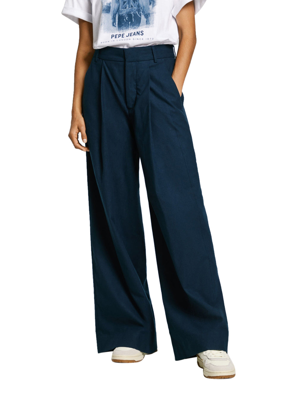 Pantalone Straight Pepe Jeans Demi da Donna - Blu