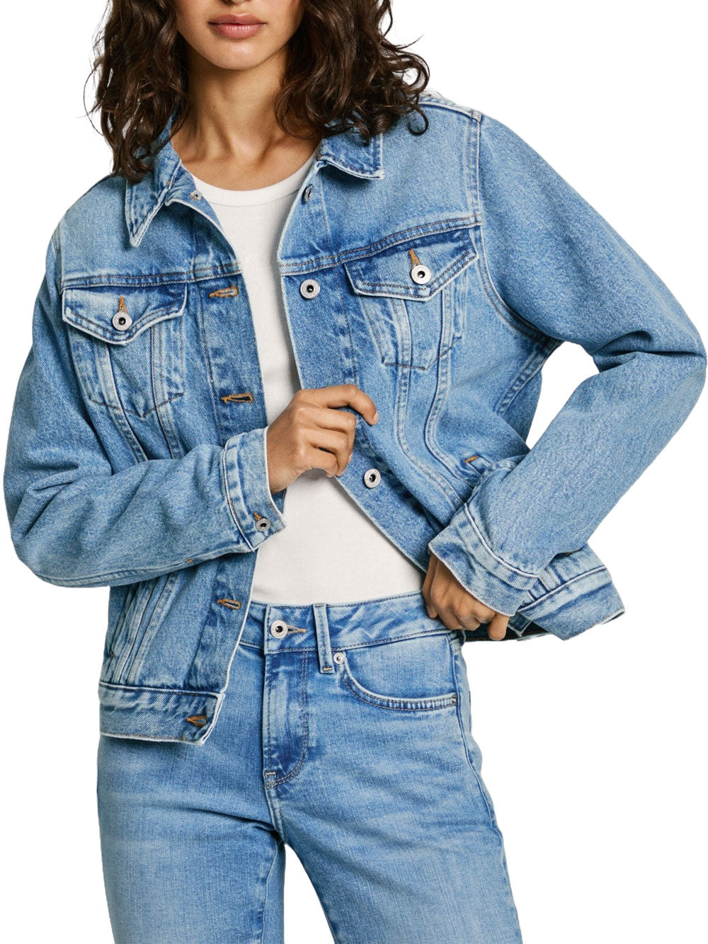 Giubbino di Jeans Pepe Jeans Regular da Donna - Denim