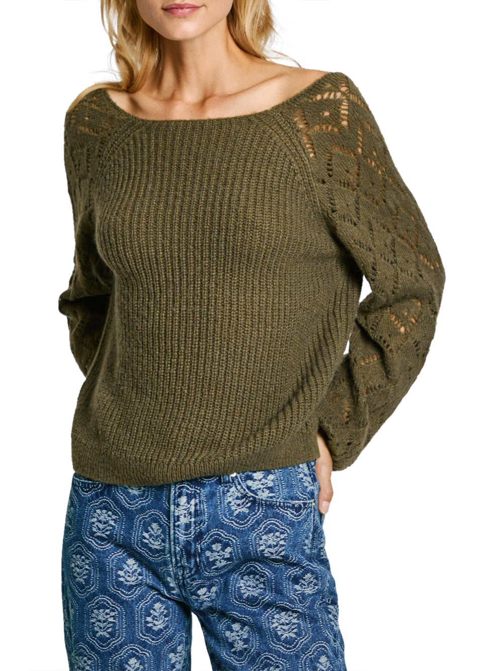 Maglione Pepe Jeans Hailey da Donna - Verde