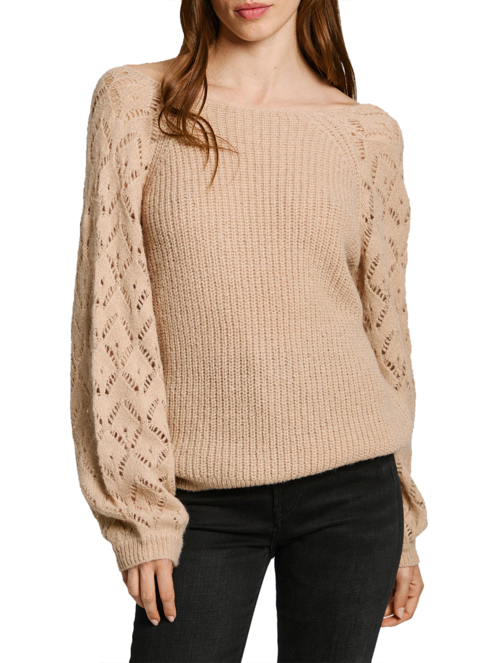 Maglione Pepe Jeans Hailey da Donna - Beige