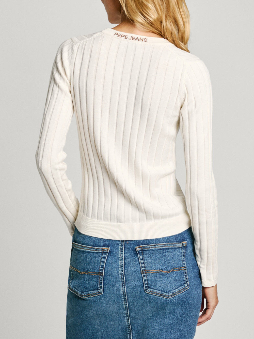 Cardigan Pepe Jeans Izabel da Donna - Bianco