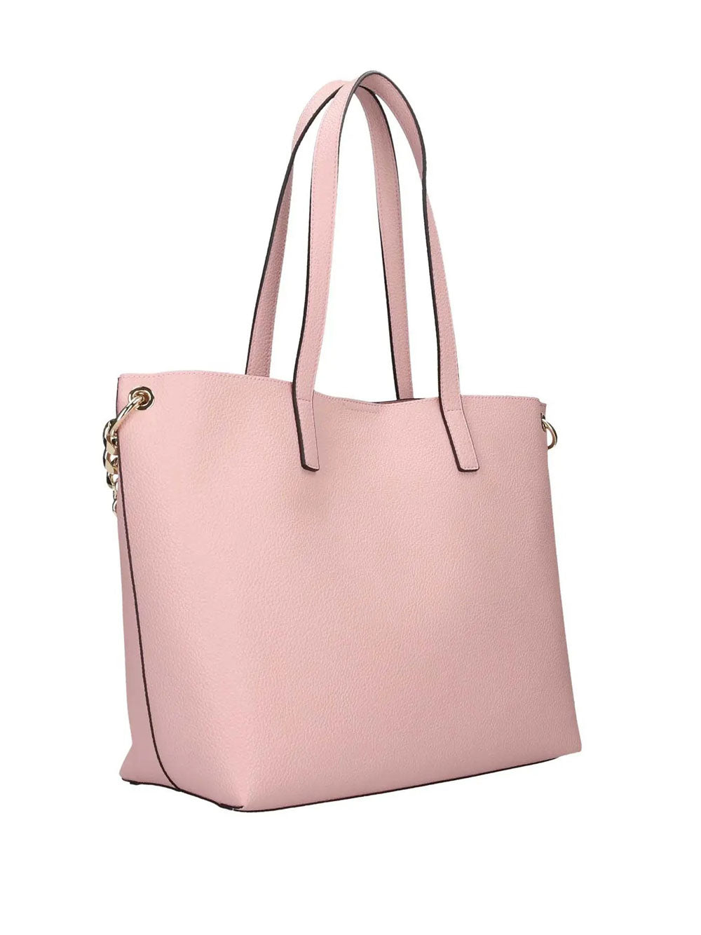 Paolo Pecora Borsa Shopper Pollini Grained Double da Donna - Rosa