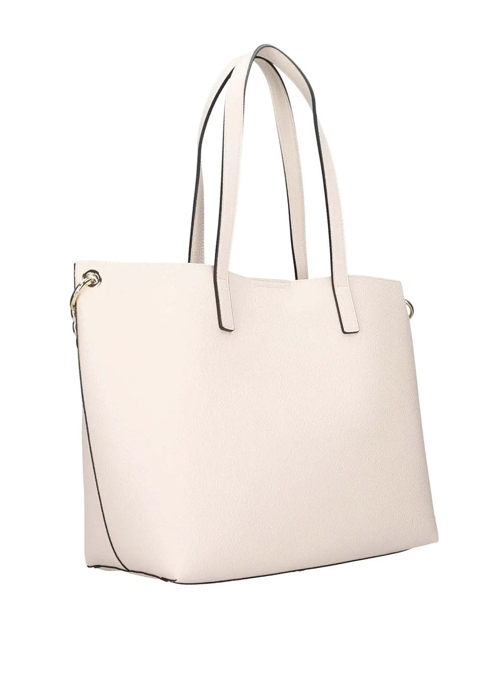 Paolo Pecora Borsa Shopper Pollini Grained Double da Donna - Avorio