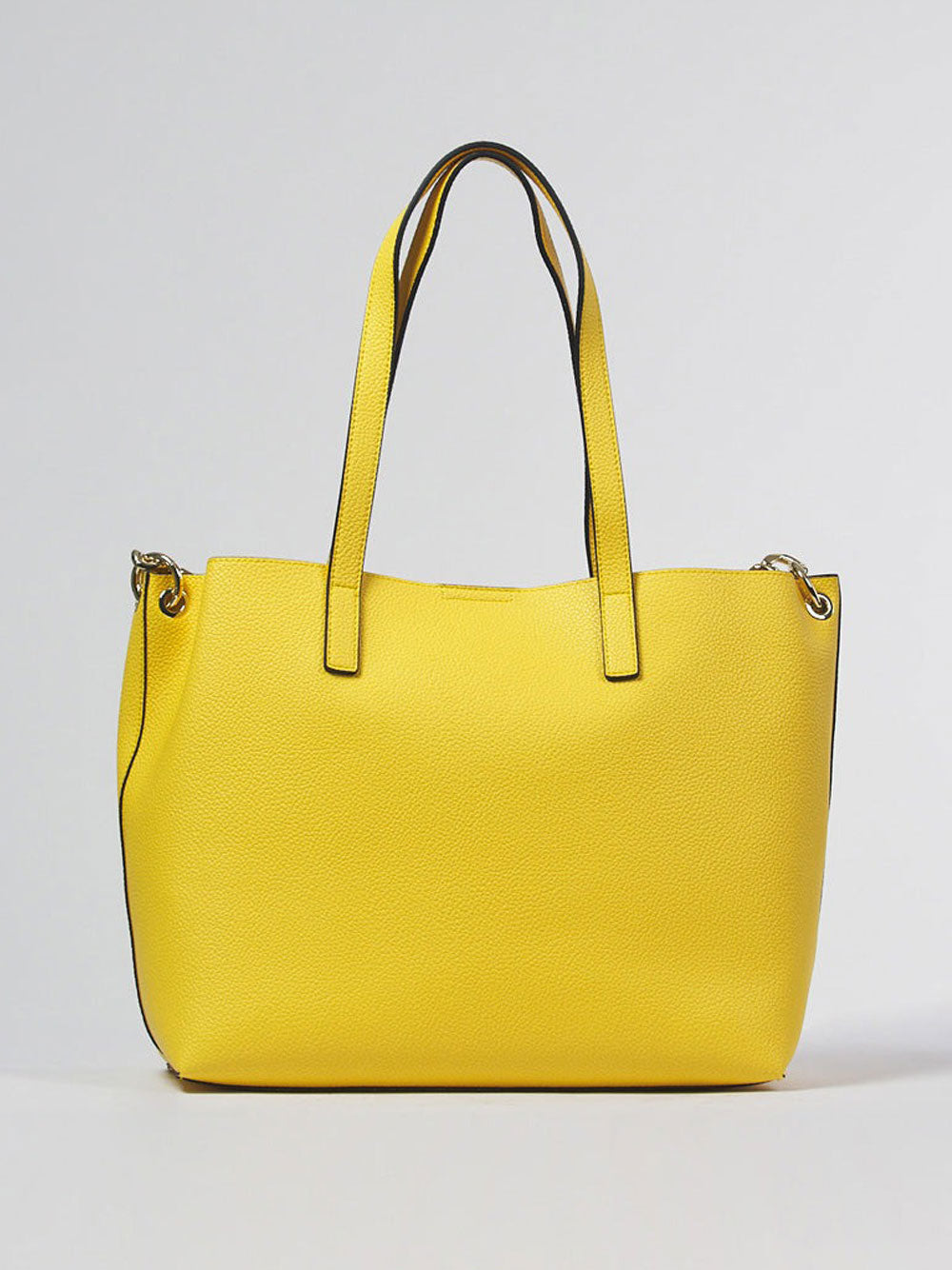 Paolo Pecora Borsa Shopper Pollini Grained Double da Donna - Giallo