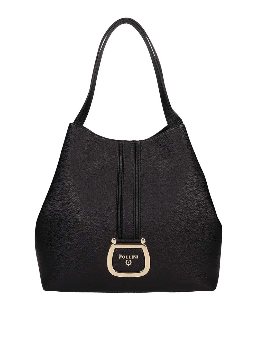 Paolo Pecora Borsa Shopper Pollini Grained Pu da Donna - Nero