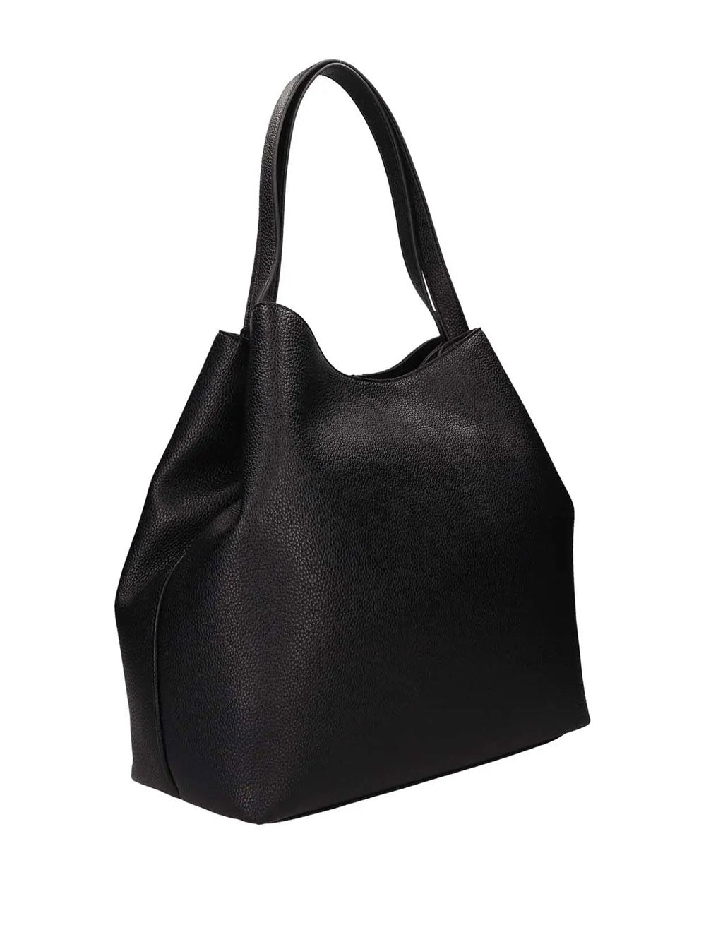 Paolo Pecora Borsa Shopper Pollini Grained Pu da Donna - Nero