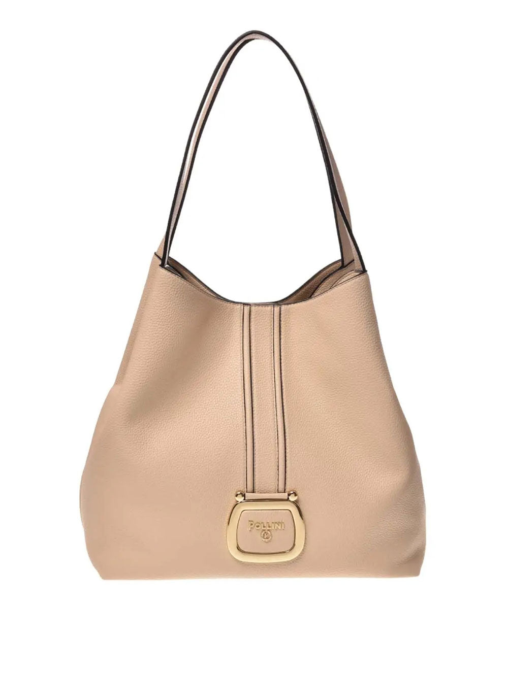 Paolo Pecora Borsa Shopper Pollini Grained Pu da Donna - Beige