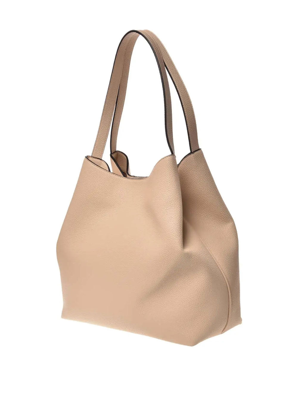 Paolo Pecora Borsa Shopper Pollini Grained Pu da Donna - Beige