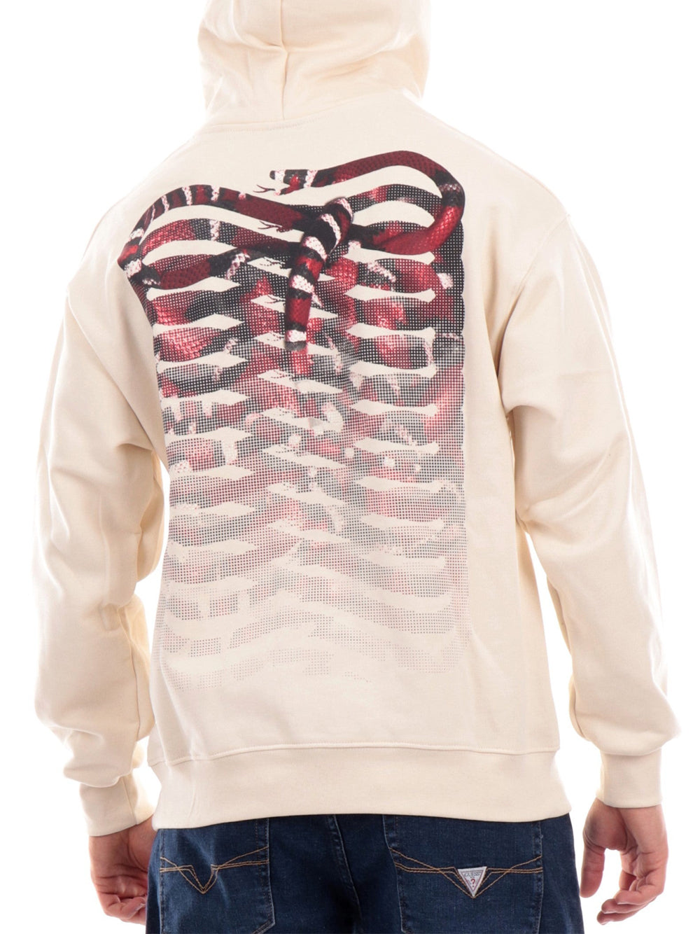 Felpa Cappuccio Propaganda Ribs Coral da Uomo - Beige