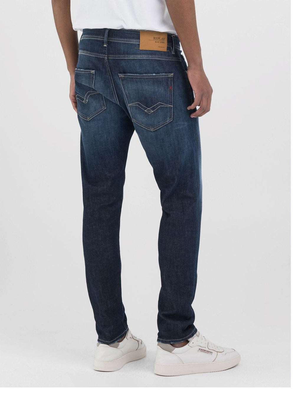 Jeans Slim Replay Willbi da Uomo - Blu Denim