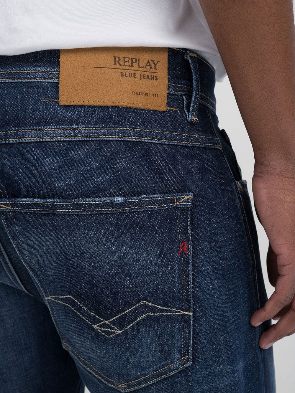 Jeans Slim Replay Willbi da Uomo - Blu Denim