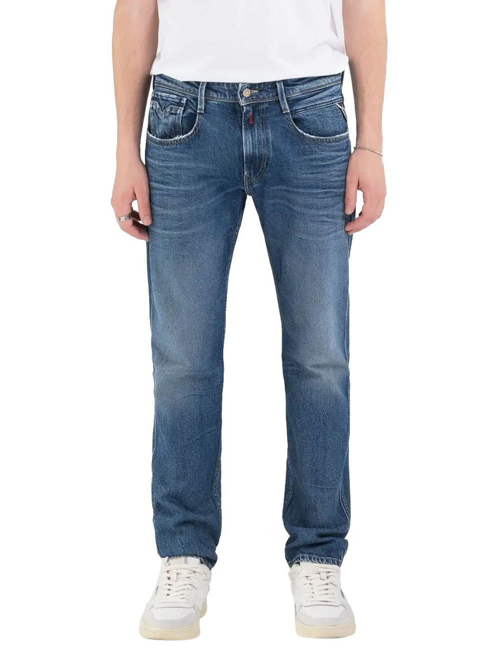 Jeans Slim Replay Anbass da Uomo - Denim