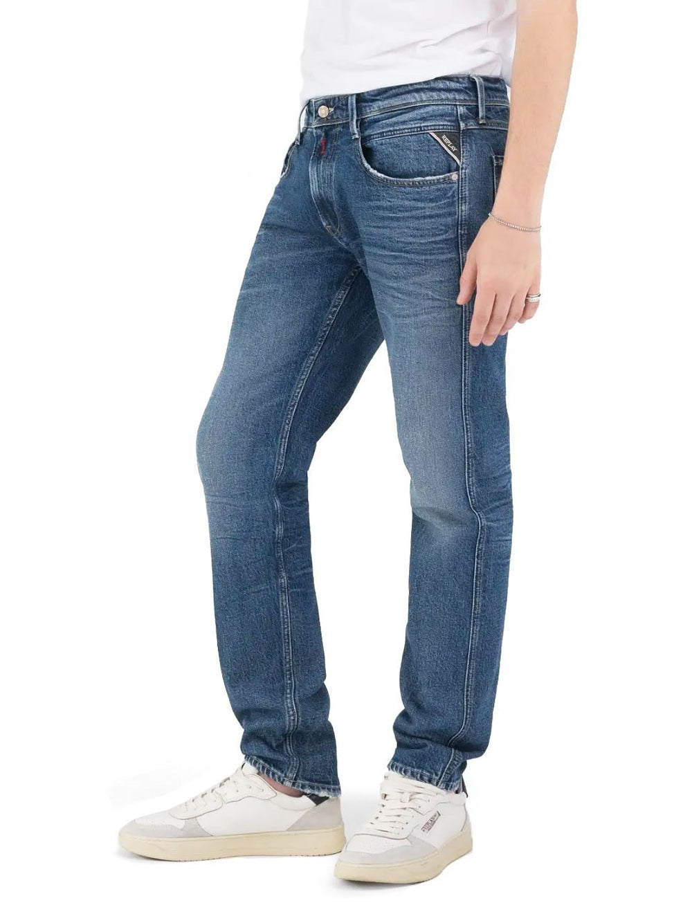 Jeans Slim Replay Anbass da Uomo - Denim