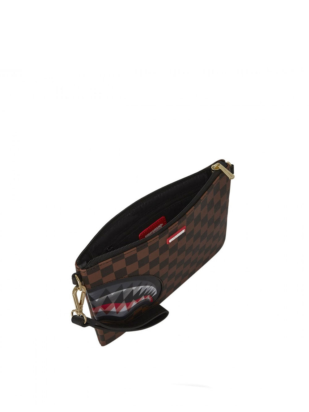 Borsa Pochette Sprayground Lenticular Chomp Unisex - Nero Marrone