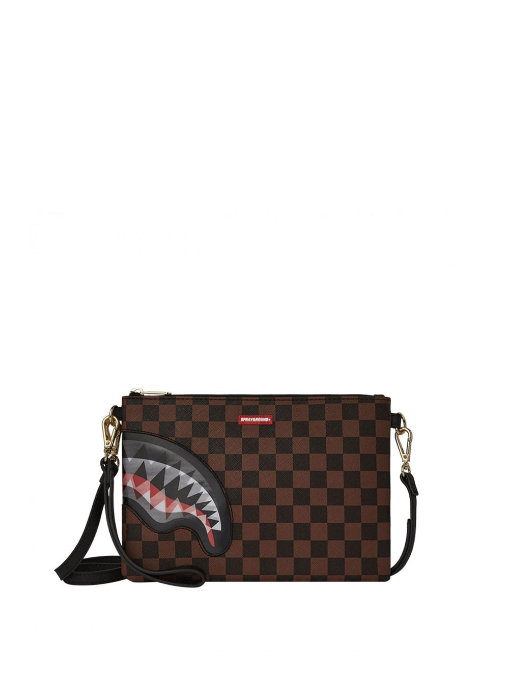 Borsa Pochette Sprayground Lenticular Chomp Unisex - Nero Marrone