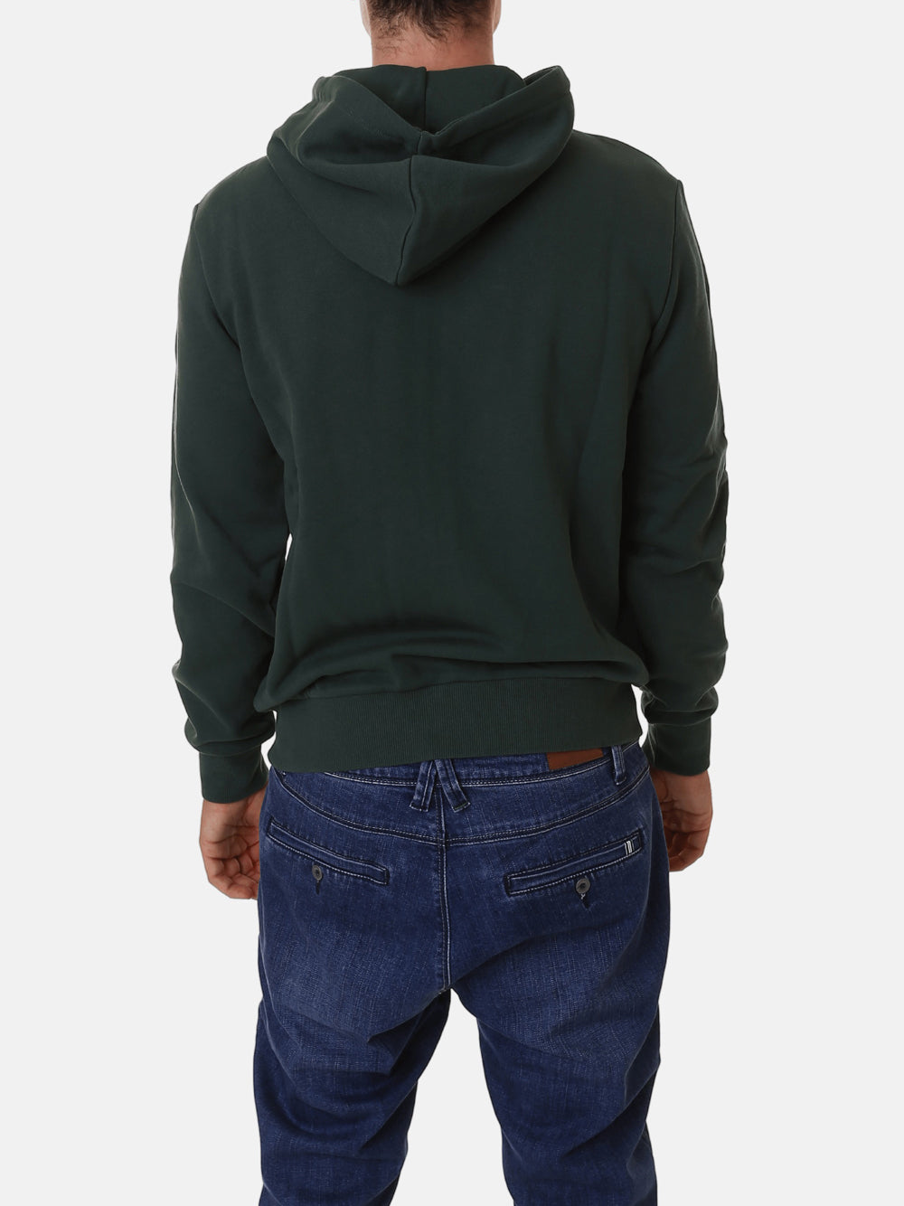 Felpa Zip Sun68 Hood Cotton Fl da Uomo - Verde