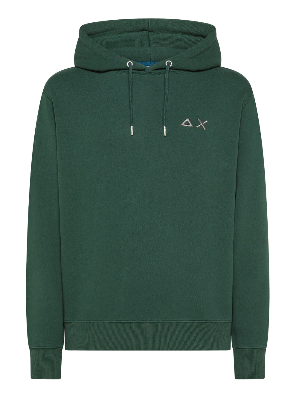 Felpa Cappuccio Sun68 Hood Cotton da Uomo - Verde