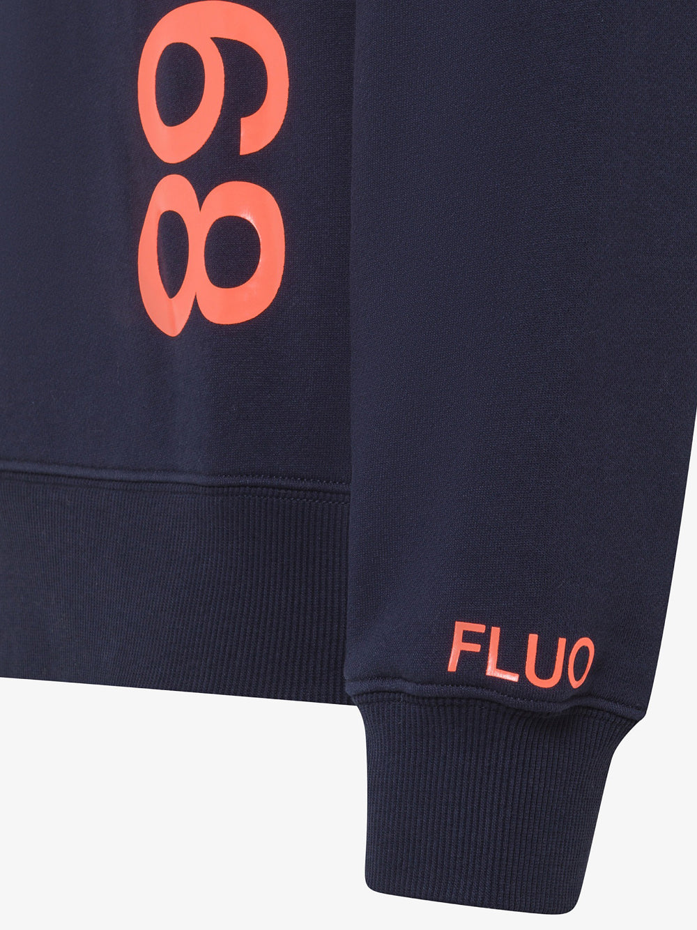 Felpa Cappuccio Sun68 Ax Fluo Cotton da Uomo - Blu