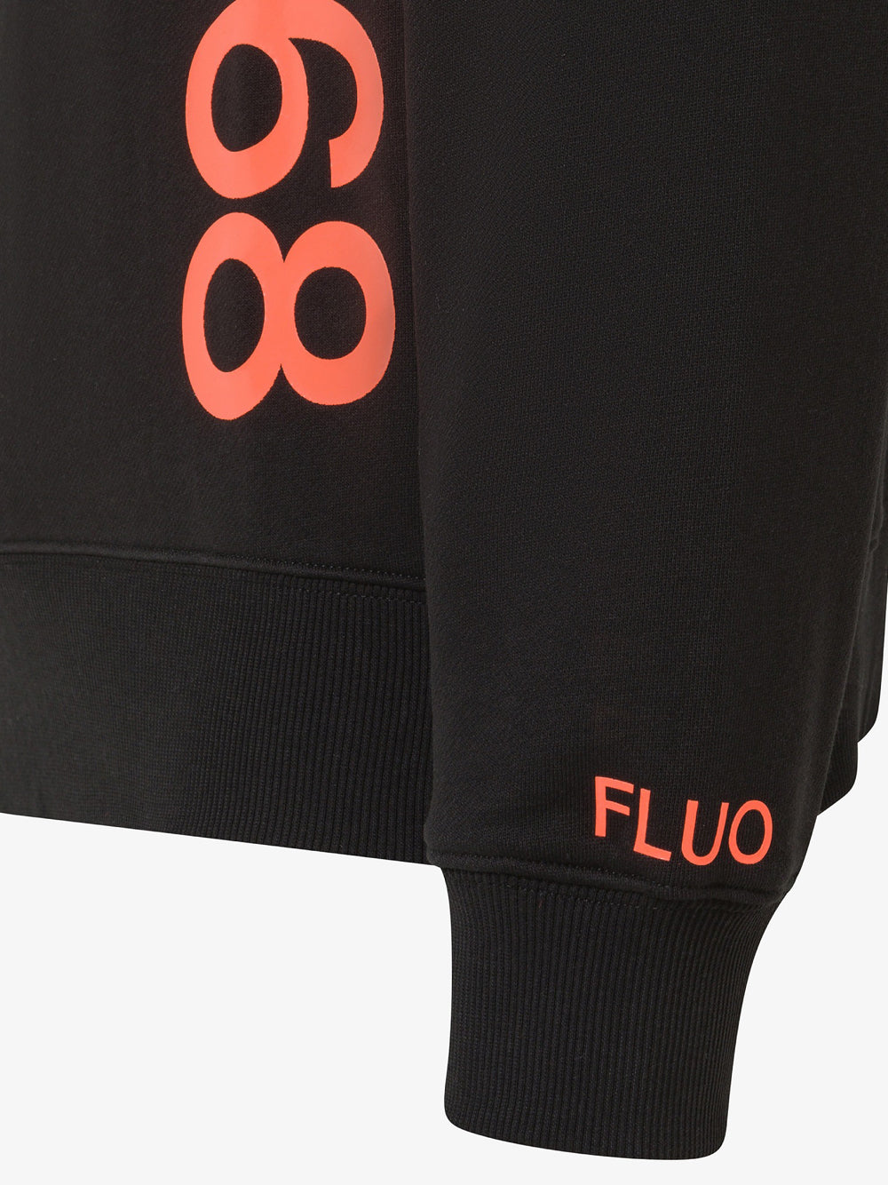 Felpa Cappuccio Sun68 Ax Fluo Cotton da Uomo - Nero