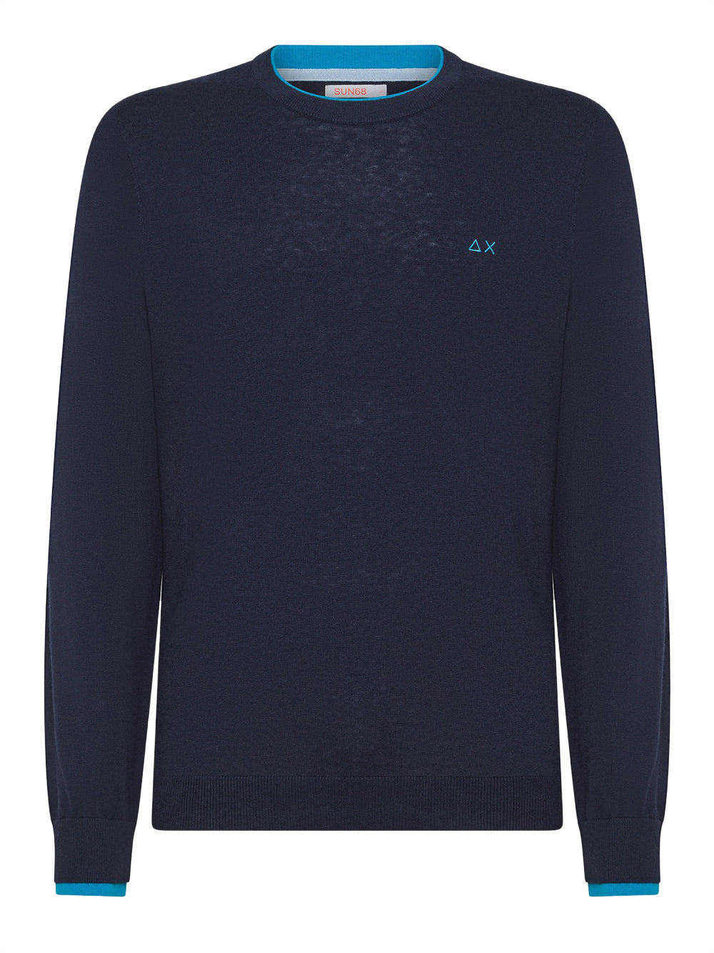 Pullover Sun68 Round Double Rib da Uomo - Blu