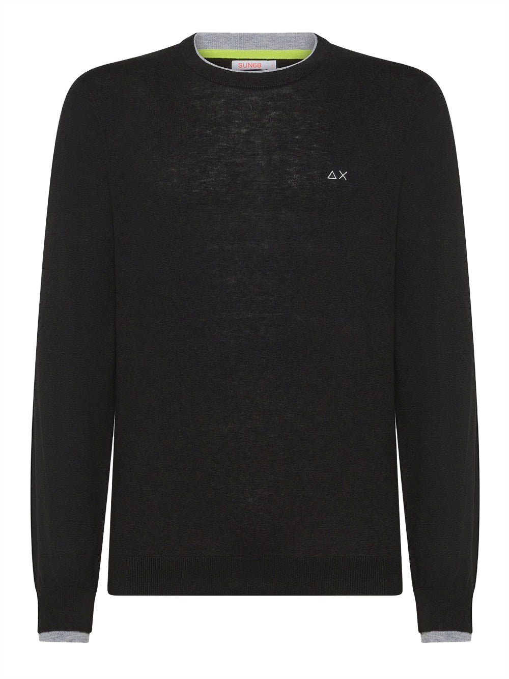 Pullover Sun68 Round Double Rib da Uomo - Nero