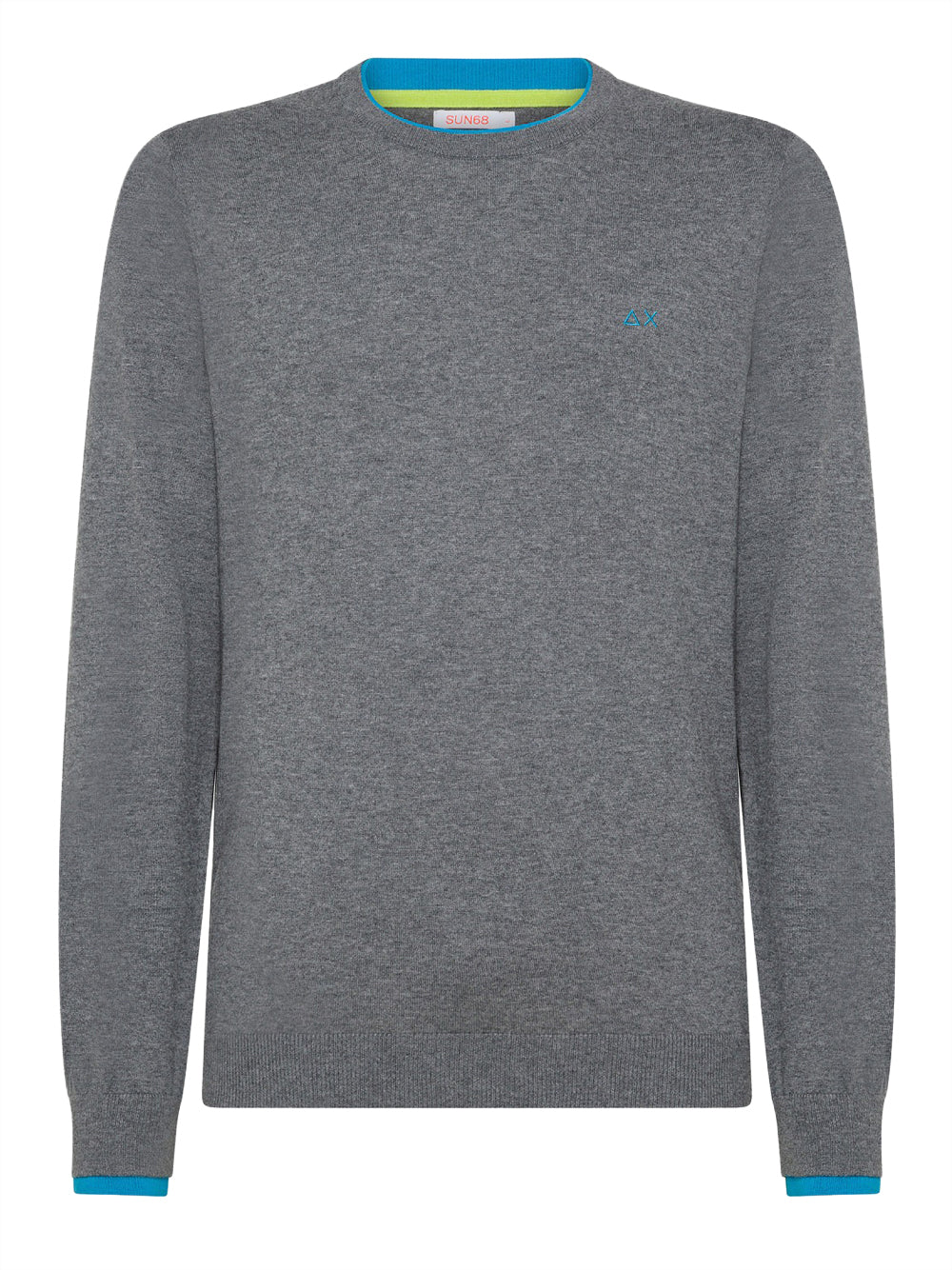 Pullover Sun68 Round Double Rib da Uomo - Grigio