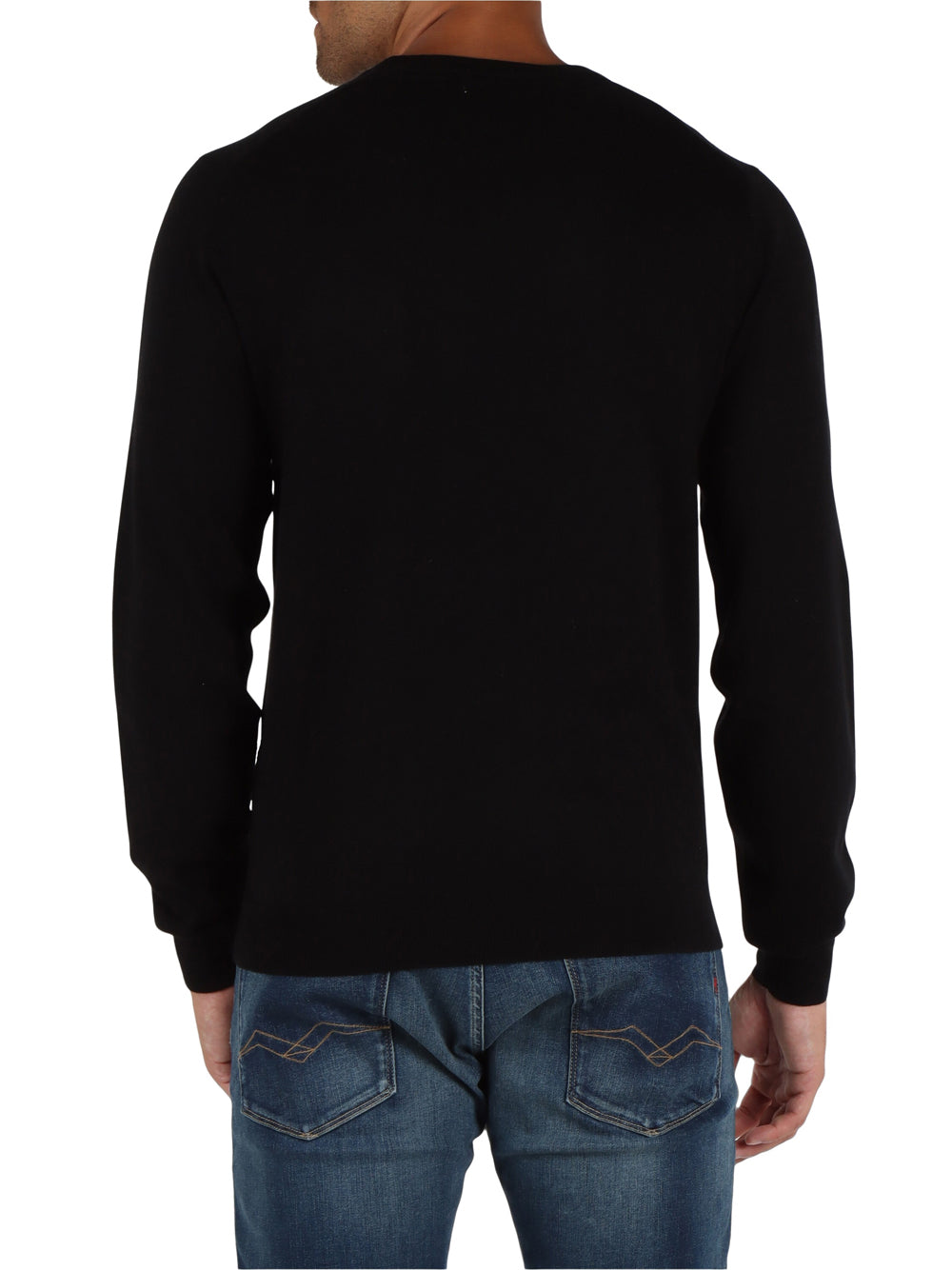 Pullover Sun68 Round Pocket Jaquard da Uomo - Nero