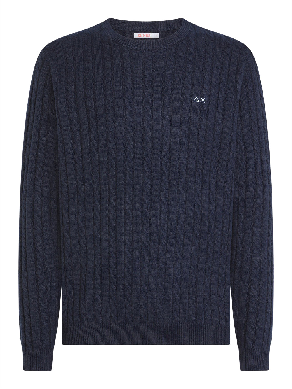 Pullover Sun68 Round Cable da Uomo - Blu