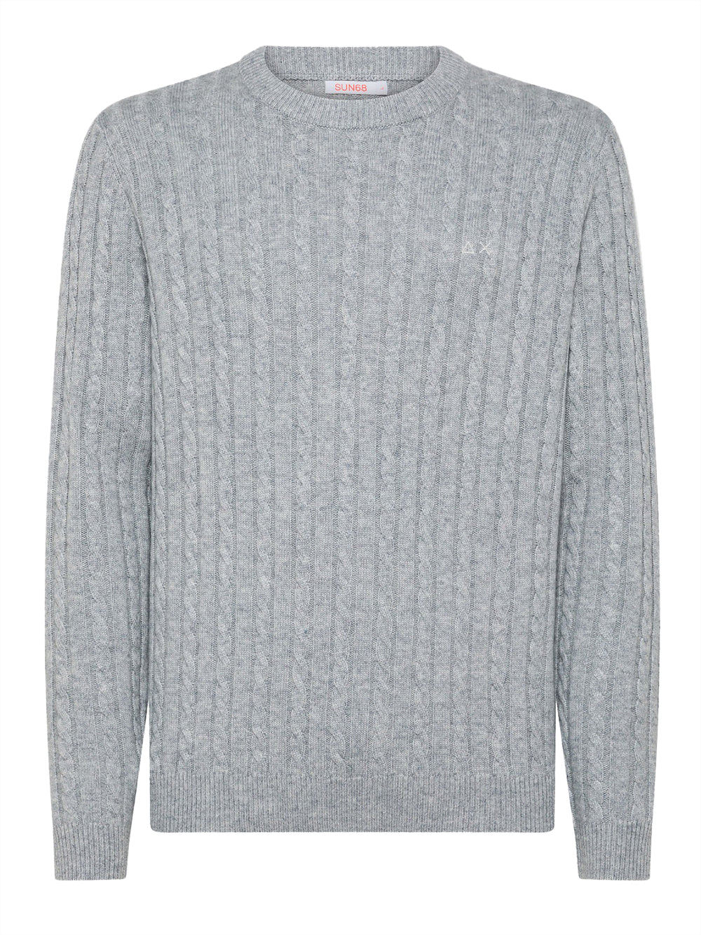 Pullover Sun68 Round Cable da Uomo - Grigio