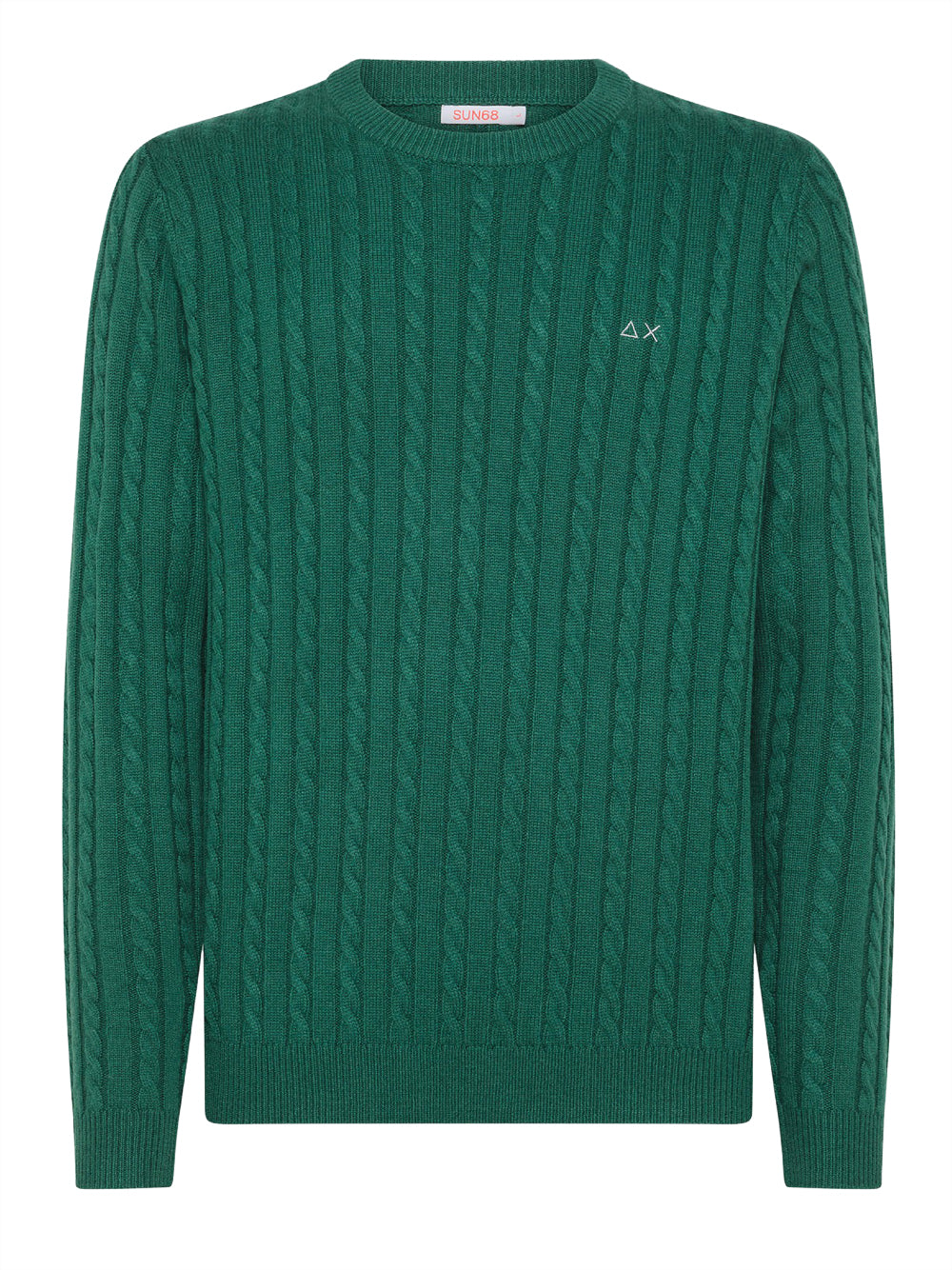 Pullover Sun68 Round Cable da Uomo - Verde