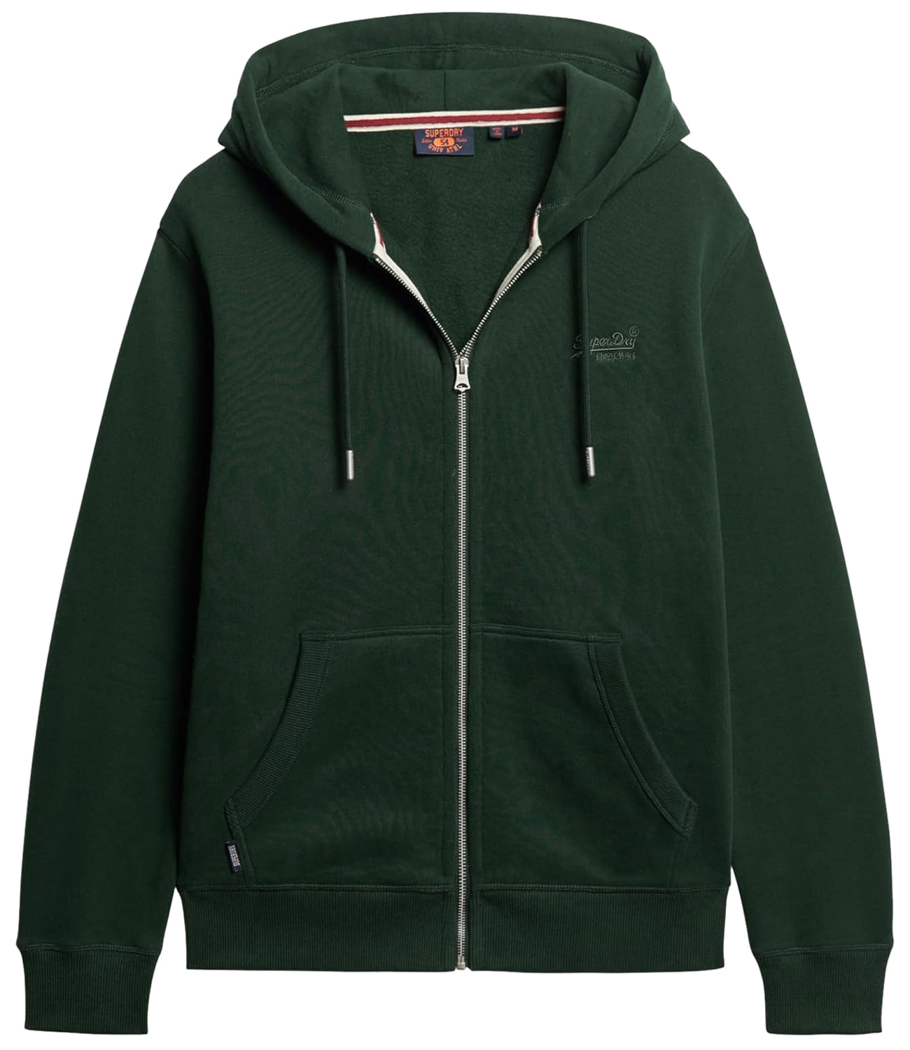 Superdry Felpa Zip Essential Logo Zip Hoodie Uomo Mod. M2013116A 20E Forest Green