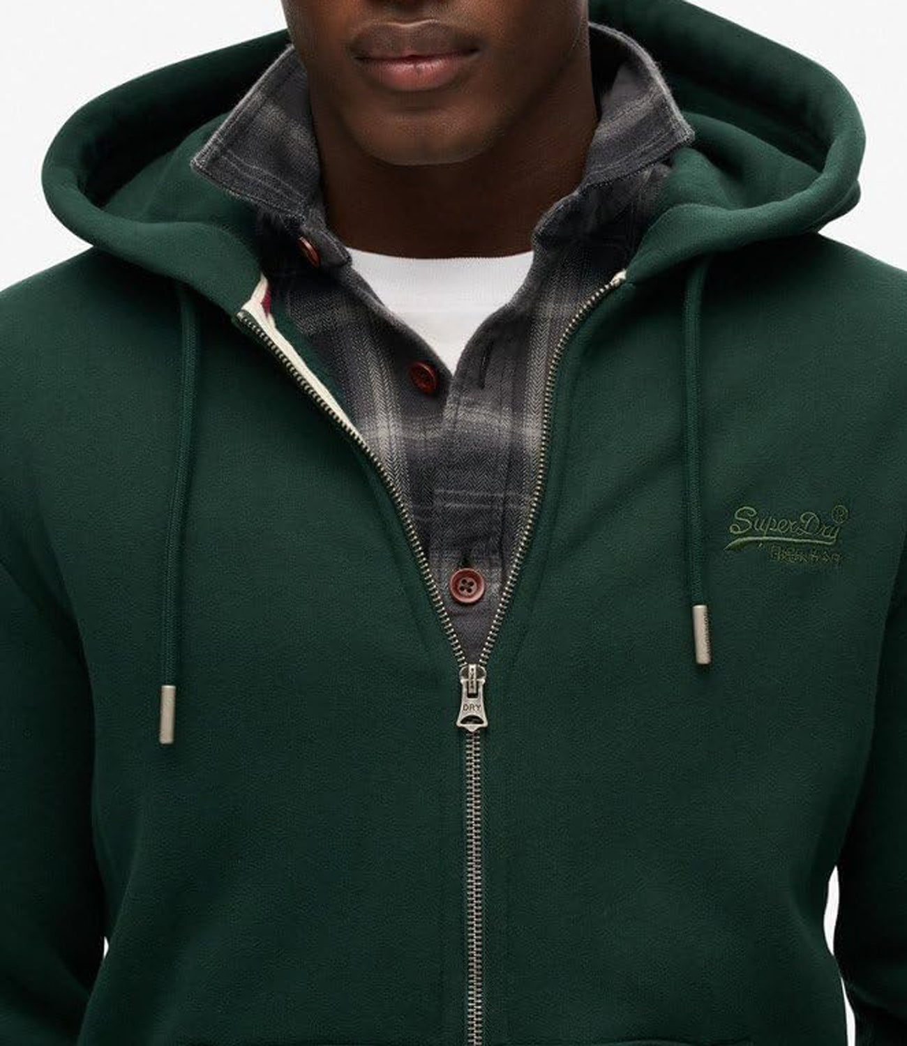 Superdry Felpa Zip Essential Logo Zip Hoodie Uomo Mod. M2013116A 20E Forest Green