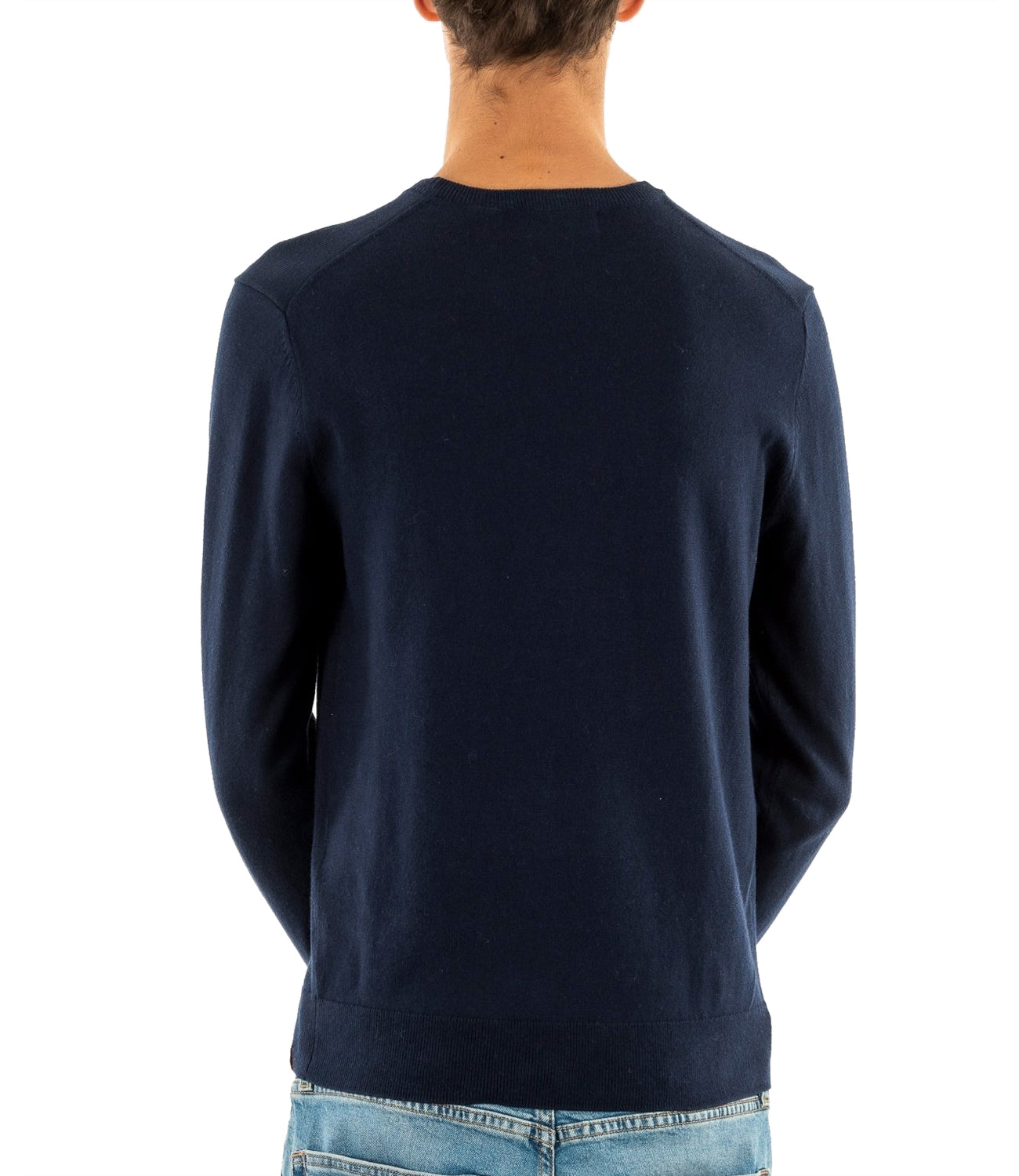 Superdry Maglione Essential Cotton/Cash Jumper Uomo Mod. M6110642A 5EJ Carbon Navy Marl