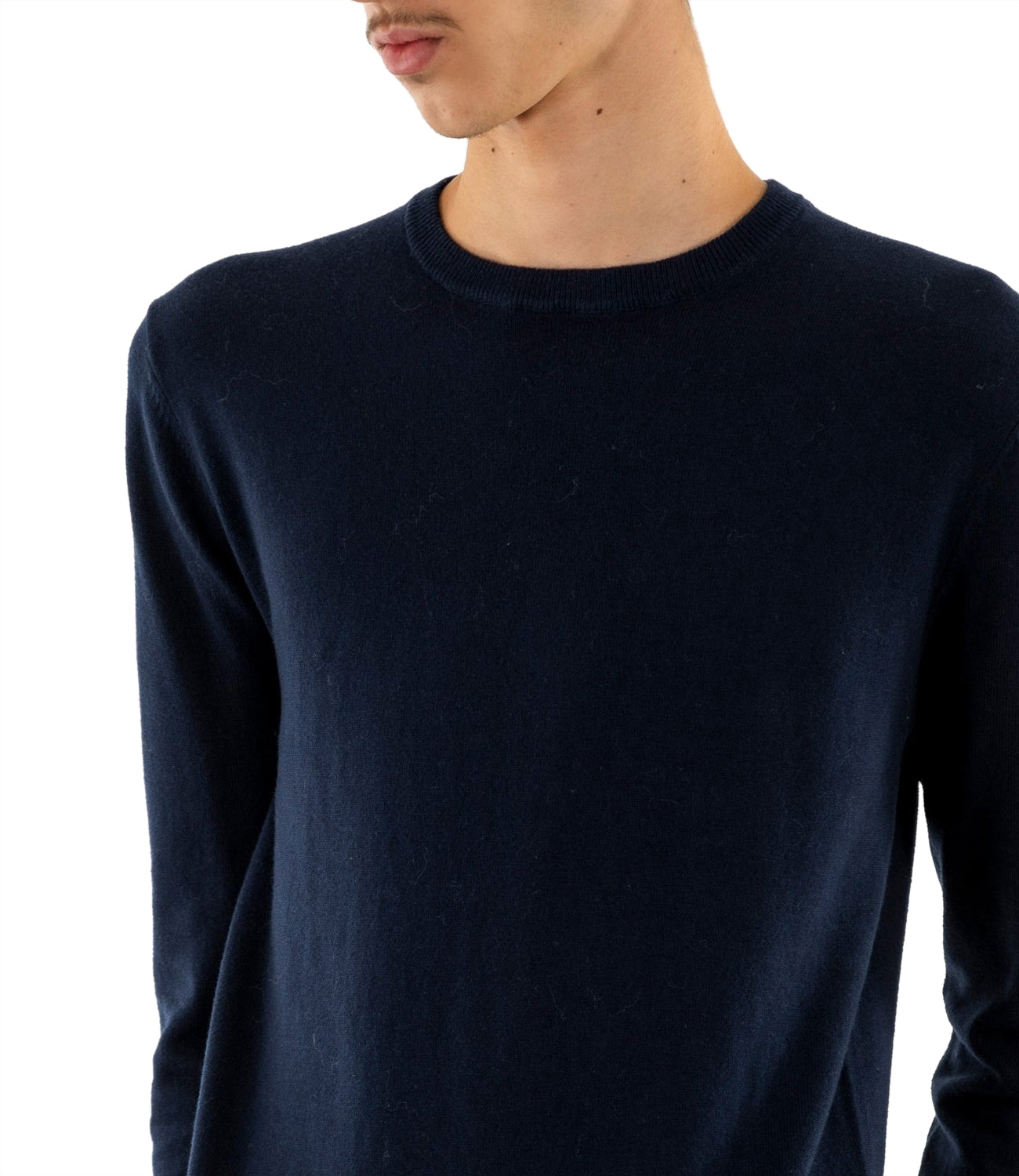 Superdry Maglione Essential Cotton/Cash Jumper Uomo Mod. M6110642A 5EJ Carbon Navy Marl