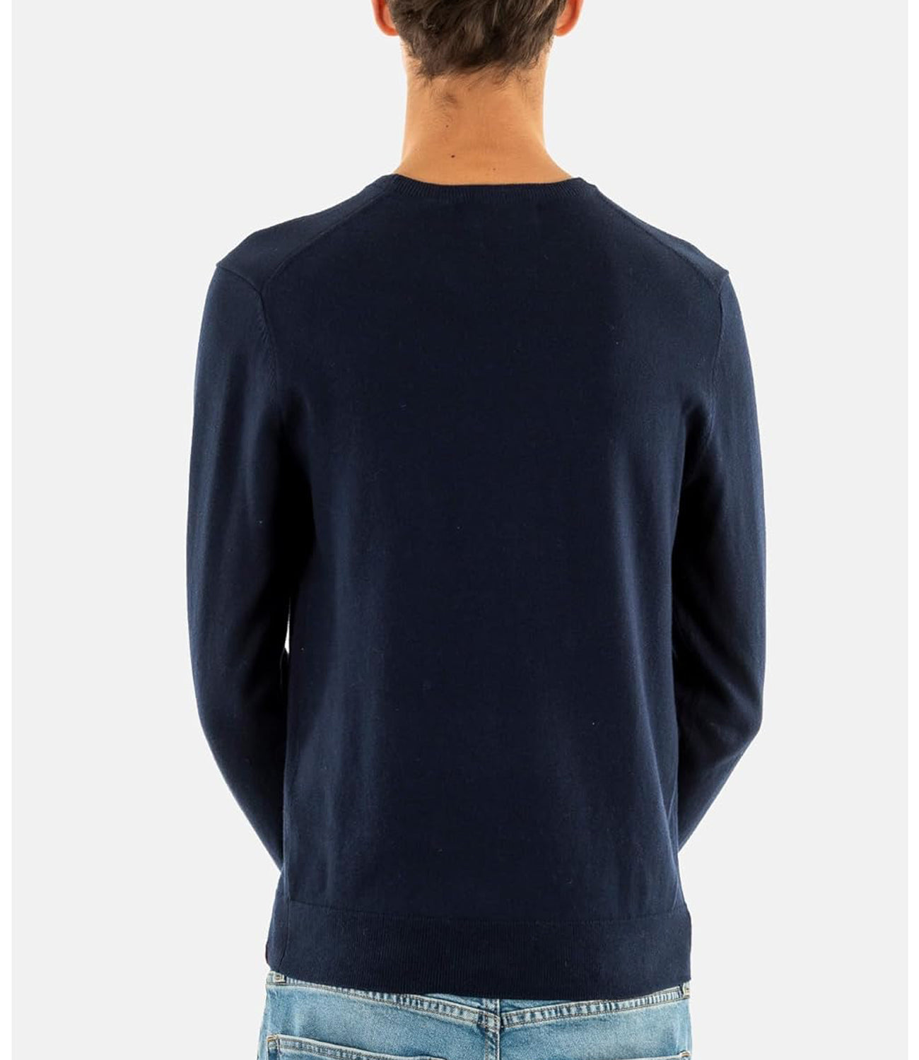 Superdry Maglione Essential Cotton/Cash Jumper Uomo Mod. M6110642A 5EJ Carbon Navy Marl