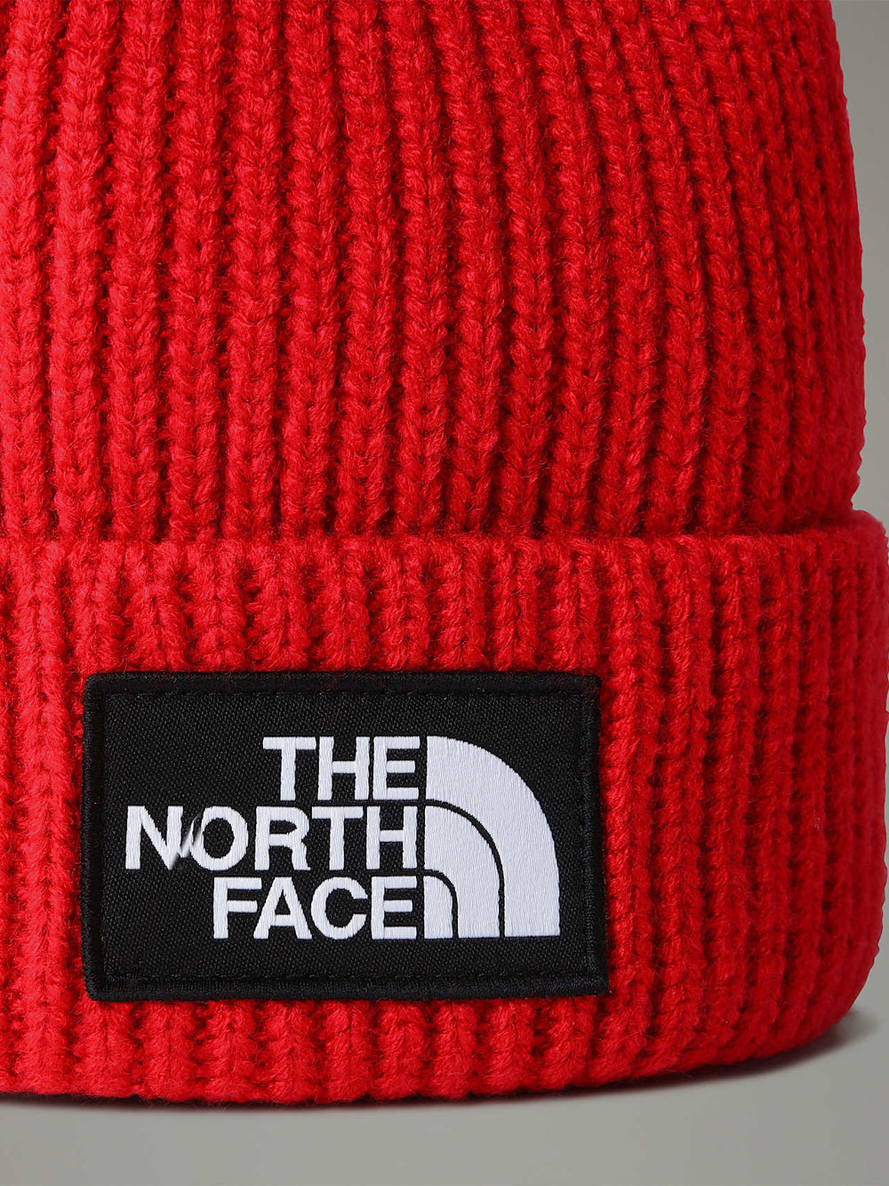 Berretto The North Face Logo Box Cuffed Unisex - Rosso